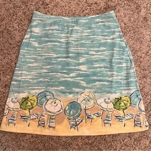 J Jill Tropical Print Skirt Size XS NWT